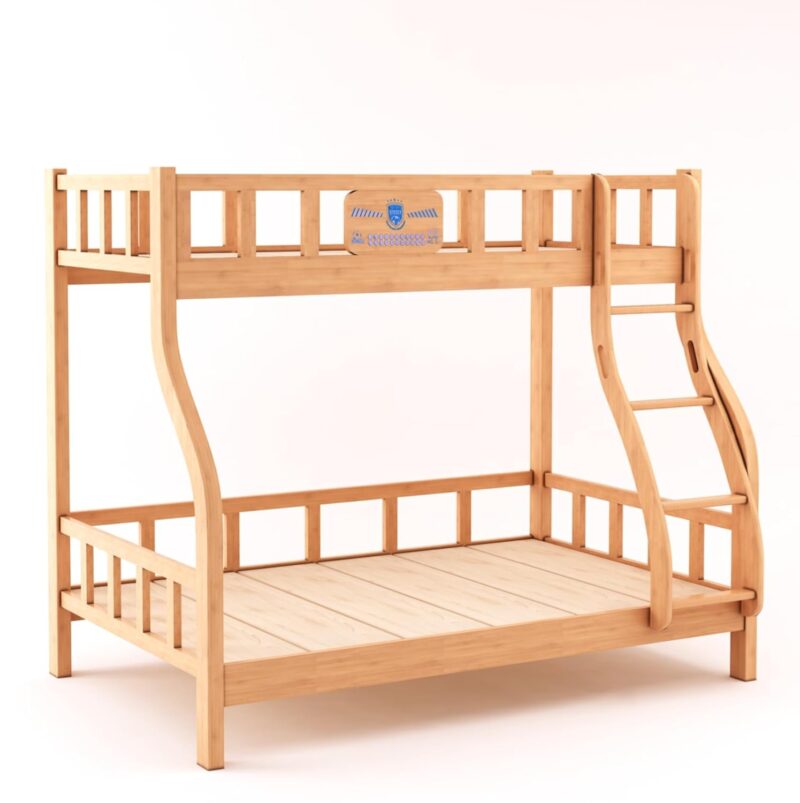 Natural Art & Crafts Wilds Handmade Teak Wood Bunk Bed with Ladder Sturdy and Durable Twin Over Twin Eco-Friendly Bunk Bed for Kids - Image 3