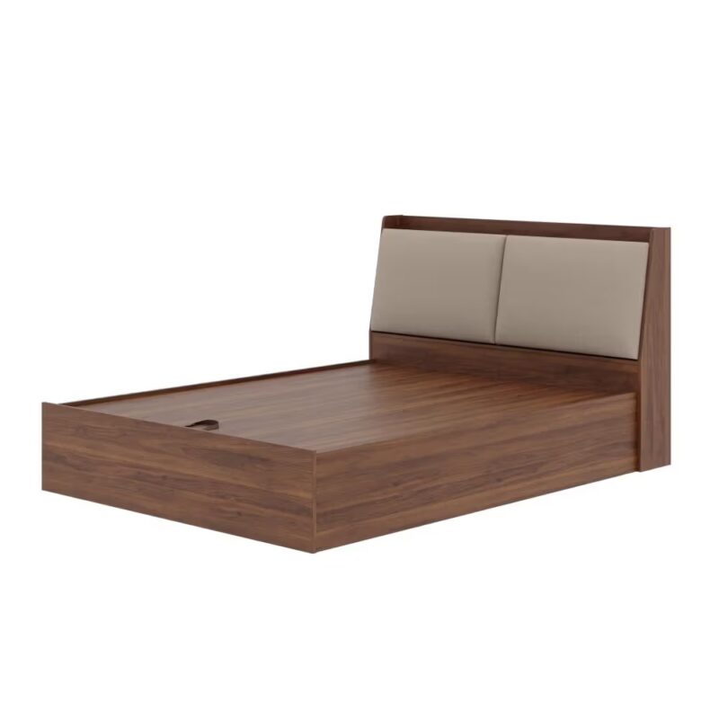 Natural Art & Crafts Mars Handmade Premium Teak Wood Hydraulic Storage King Size Bed Modern Space Saving Design with Elegant Finish - Image 4