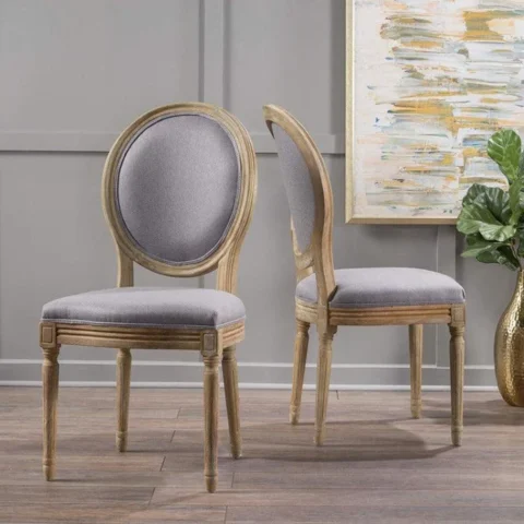 Natural Art & Crafts Wooden Twist Redondo Hand Carved Teak Wood Dining Chair ( Set of 2)