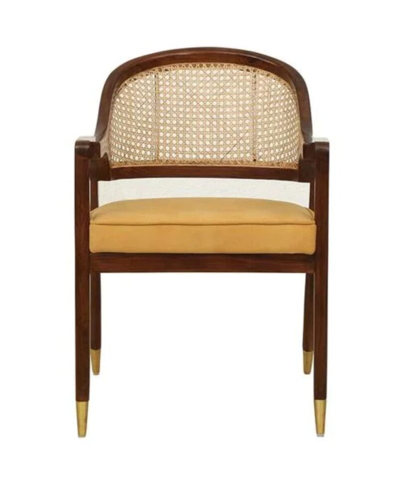 Natural Art & Crafts Tbby Handmade Teak Wood Cane Dining Chair Modern Design for Dining Room or Kitchen, Eco-Friendly, Stylish & Comfortable Seating - Image 4