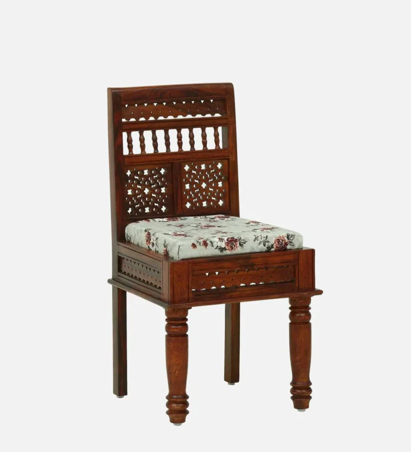 Natural Art & Crafts Avantika Handmade Teak Wood Dining Chair Modern Design with Honey Oak Finish, Scratch-Resistant & Eco-Friendly for Dining Room or Kitchen - Image 2