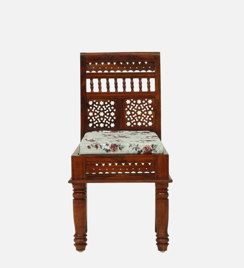 Natural Art & Crafts Avantika Handmade Teak Wood Dining Chair Modern Design with Honey Oak Finish, Scratch-Resistant & Eco-Friendly for Dining Room or Kitchen - Image 3
