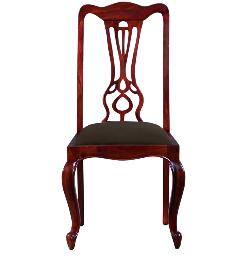 Natural Art & Crafts Clifford Design Handmade Teak Wood Dining Chair Modern Design, Perfect for Dining Room or Kitchen Honey Teak Finish (Set of 2) - Image 4
