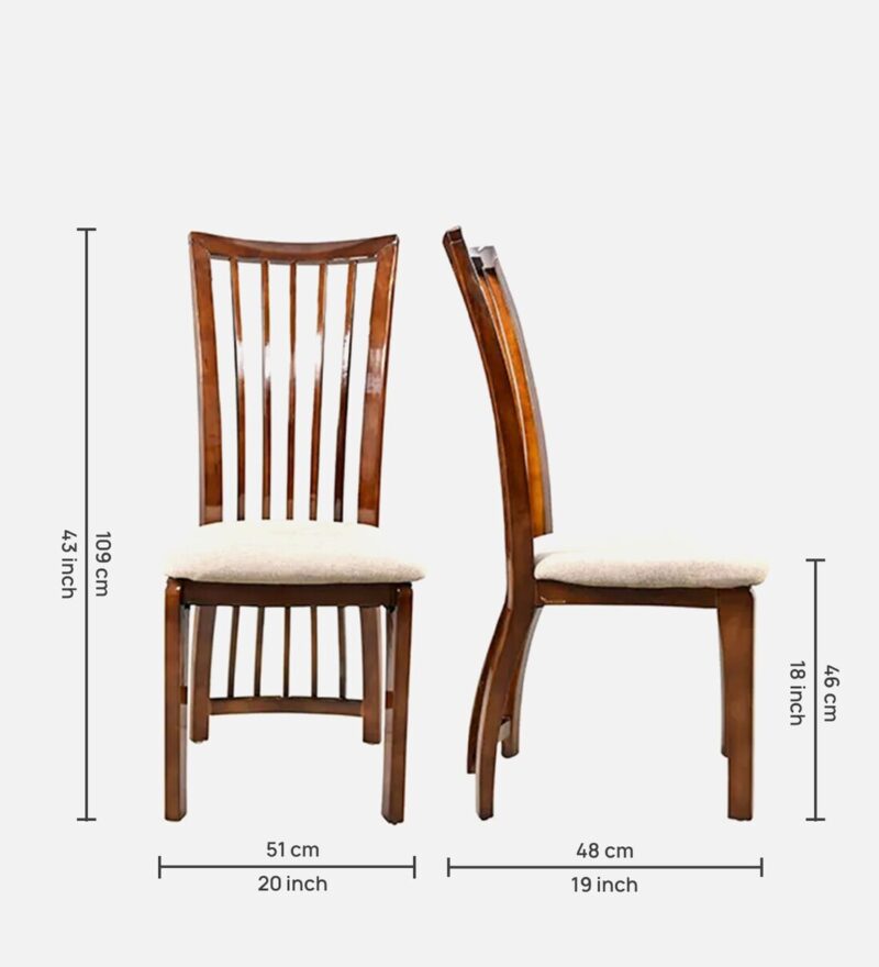 Natural Art & Crafts Calvo Handmade Teak Wood Dining Chair Modern Design, Perfect for Dining Room or Kitchen (Provincial Teak Finish) - Image 5