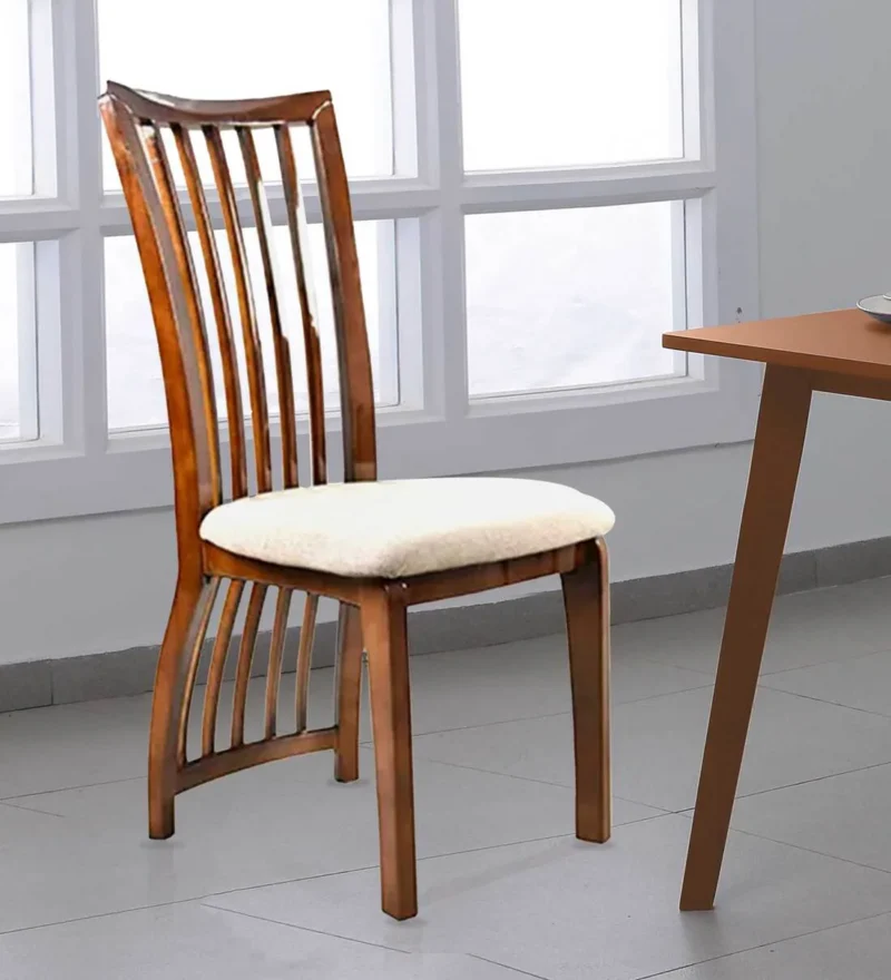 Natural Art & Crafts Calvo Handmade Teak Wood Dining Chair Modern Design, Perfect for Dining Room or Kitchen (Provincial Teak Finish)