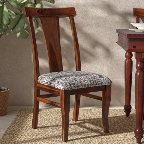 Natural Art & Crafts Kentan Handmade Teak Wood Dining Chair Modern Design, Perfect for Dining Room or Kitchen (Oak Finish)