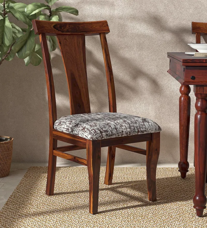 Natural Art & Crafts Kentan Handmade Teak Wood Dining Chair Modern Design, Perfect for Dining Room or Kitchen (Oak Finish)