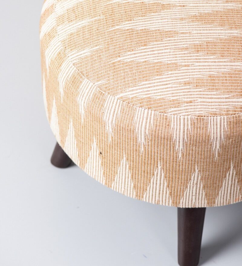 Natural Art & Crafts Crest Soft Upholstery Pouffe & Ottoman Stools Versatile Decorative Seating & Footrest for Living Room, Bedroom, and Home Decor - Image 4