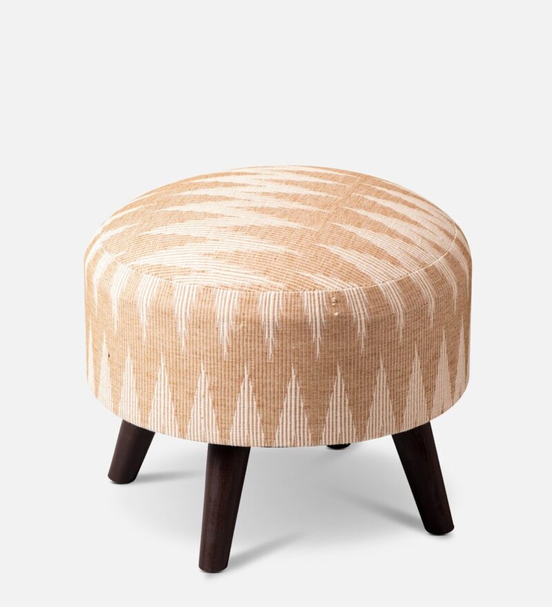 Natural Art & Crafts Crest Soft Upholstery Pouffe & Ottoman Stools Versatile Decorative Seating & Footrest for Living Room, Bedroom, and Home Decor - Image 3