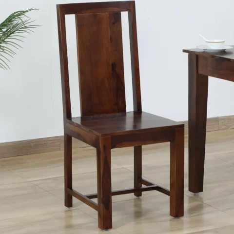 Natural Art & Crafts Princeton Handmade Teak Wood Dining Chair Modern Design, Perfect for Dining Room or Kitchen (Teak Finish)