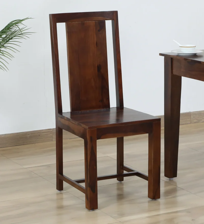 Natural Art & Crafts Princeton Handmade Teak Wood Dining Chair Modern Design, Perfect for Dining Room or Kitchen (Teak Finish)