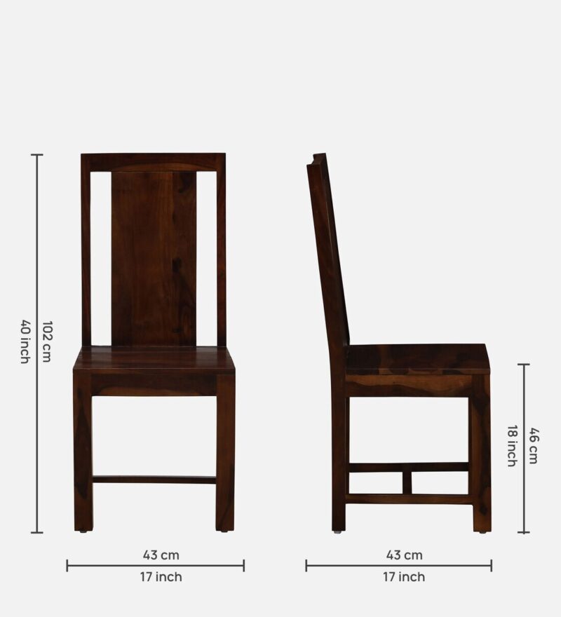Natural Art & Crafts Princeton Handmade Teak Wood Dining Chair Modern Design, Perfect for Dining Room or Kitchen (Teak Finish) - Image 3