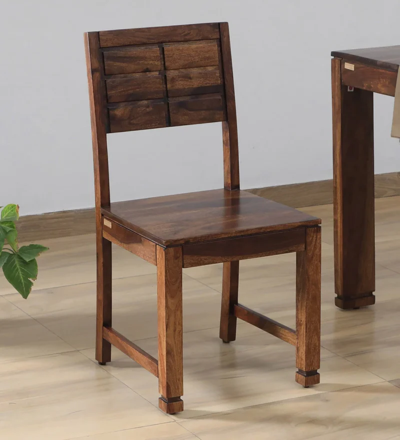 Natural Art & Crafts Segur Handmade Teak Wood Dining Chair Modern Design, Perfect for Dining Room or Kitchen (Teak Finish)