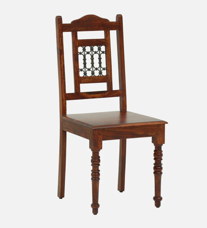 Natural Art & Crafts Stafford Handmade Teak Wood Dining Chair Modern Design Scratch-Resistant & Eco-Friendly for Dining Room or Kitchen (Honey Oak Finish) - Image 2