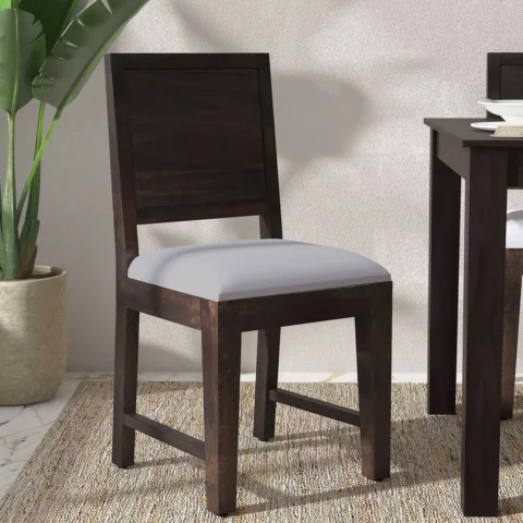 Natural Art & Crafts Stanfield Design Handmade Teak Wood Dining Chair Modern Design, Perfect for Dining Room or Kitchen (Chestnut Finish)