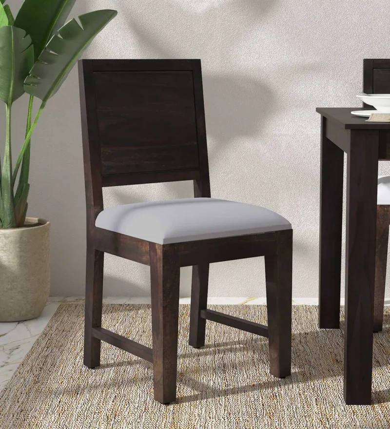 Natural Art & Crafts Stanfield Design Handmade Teak Wood Dining Chair Modern Design, Perfect for Dining Room or Kitchen (Chestnut Finish)