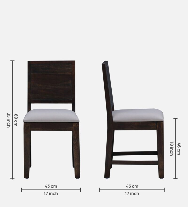 Natural Art & Crafts Stanfield Design Handmade Teak Wood Dining Chair Modern Design, Perfect for Dining Room or Kitchen (Chestnut Finish) - Image 5