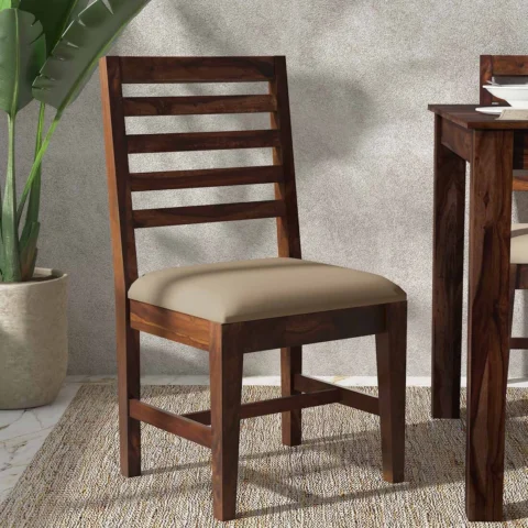 Natural Art & Crafts Stigen Handmade Teak Wood Dining Chair Modern Design, Perfect for Dining Room or Kitchen (Honey Oak Finish)