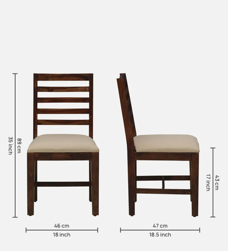 Natural Art & Crafts Stigen Handmade Teak Wood Dining Chair Modern Design, Perfect for Dining Room or Kitchen (Honey Oak Finish) - Image 4