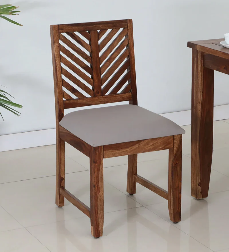 Natural Art & Crafts Tourconing Handmade Teak Wood Dining Chair Modern Design, Perfect for Dining Room or Kitchen (Teak Finish)