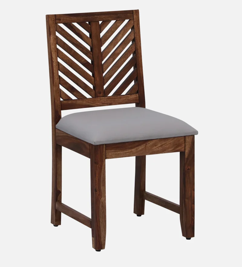 Natural Art & Crafts Tourconing Handmade Teak Wood Dining Chair Modern Design, Perfect for Dining Room or Kitchen (Teak Finish) - Image 3