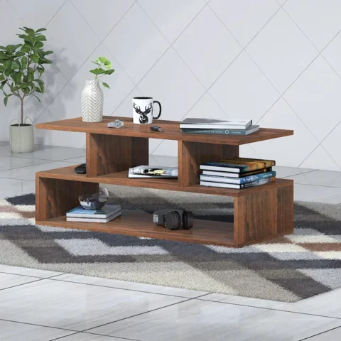 Natural Art & Crafts Cajones Wooden Handmade Solid Sheesham Wood Coffee Table with Storage Rustic & Vintage Style Living
