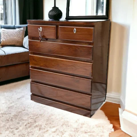 Natural Art & Crafts Handmade Chest of Drawers Storage Cabinet (6 Drawers)