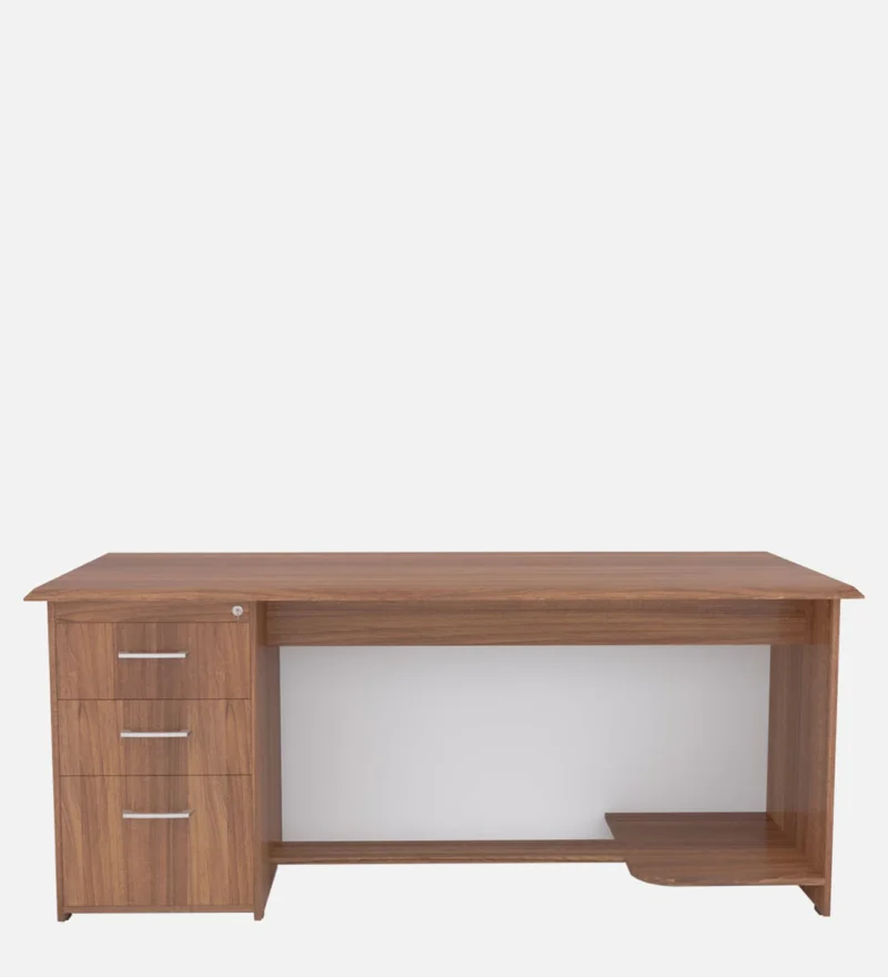 Natural Art & Crafts Madison Executive Handmade Scholar Study Office Computer Table Desk for Adults Kids Students (Leon Teak Finish With File) - Image 2