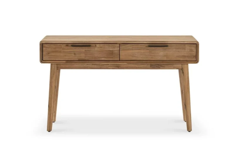 Natural Art & Crafts Contemporary Teak Wood Console Table for Living Room (Rustic Finish) - Image 2