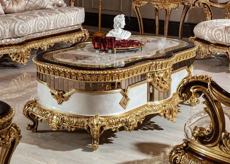 Beautiful Classic Living Room Design Carving Sofa Set - Image 7