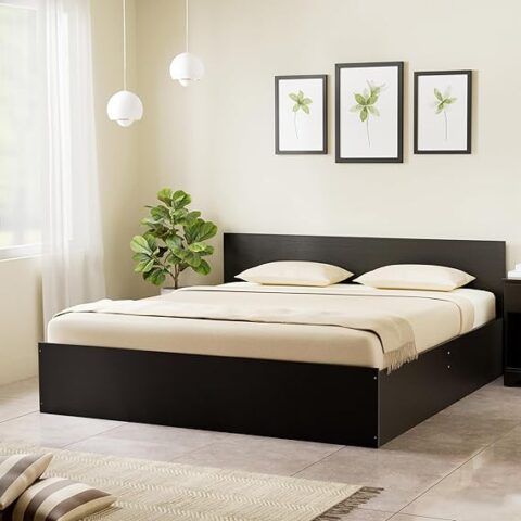 NATURAL ART & CRAFT (TEAK Wood) Queen Size Box Storage Bed in Dark Wenge Finish
