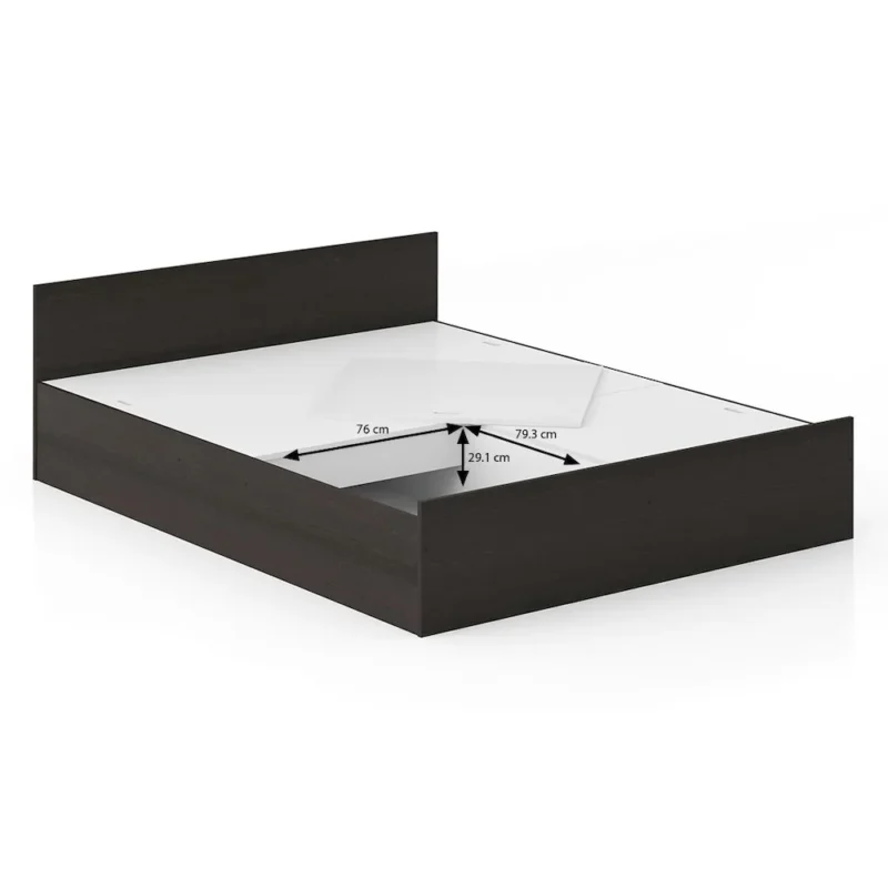 NATURAL ART & CRAFT (TEAK Wood) Queen Size Box Storage Bed in Dark Wenge Finish - Image 2