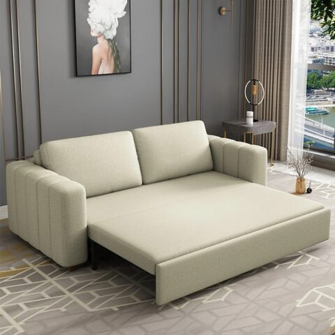 NATURAL ART & CRAFT -comfort for 3 Seater Double Foam Fold Out Sofa Cum Bed - Pre-assembled)