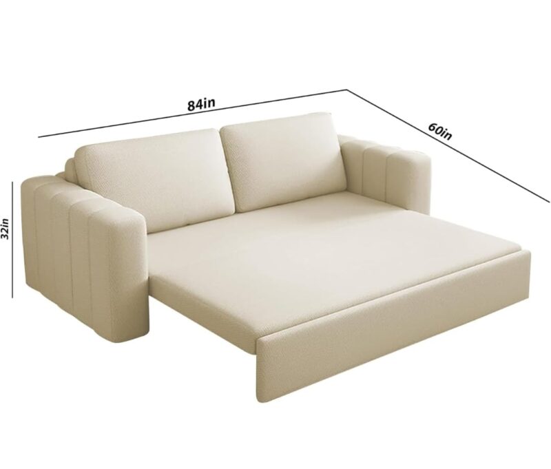 NATURAL ART & CRAFT -comfort for 3 Seater Double Foam Fold Out Sofa Cum Bed - Pre-assembled) - Image 3