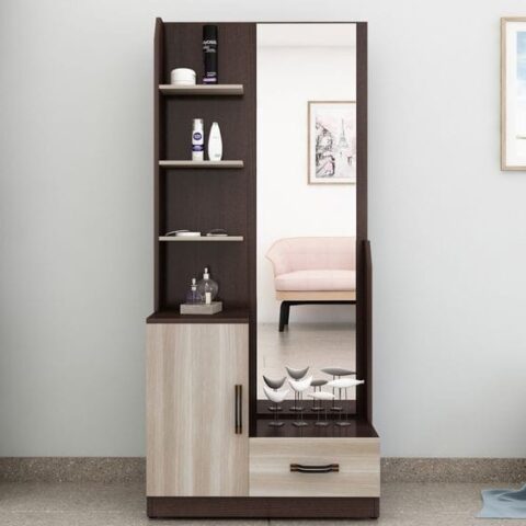 NATURAL ART & CRAFT (TEAK Wood Dressing Table  (Finish Colour-